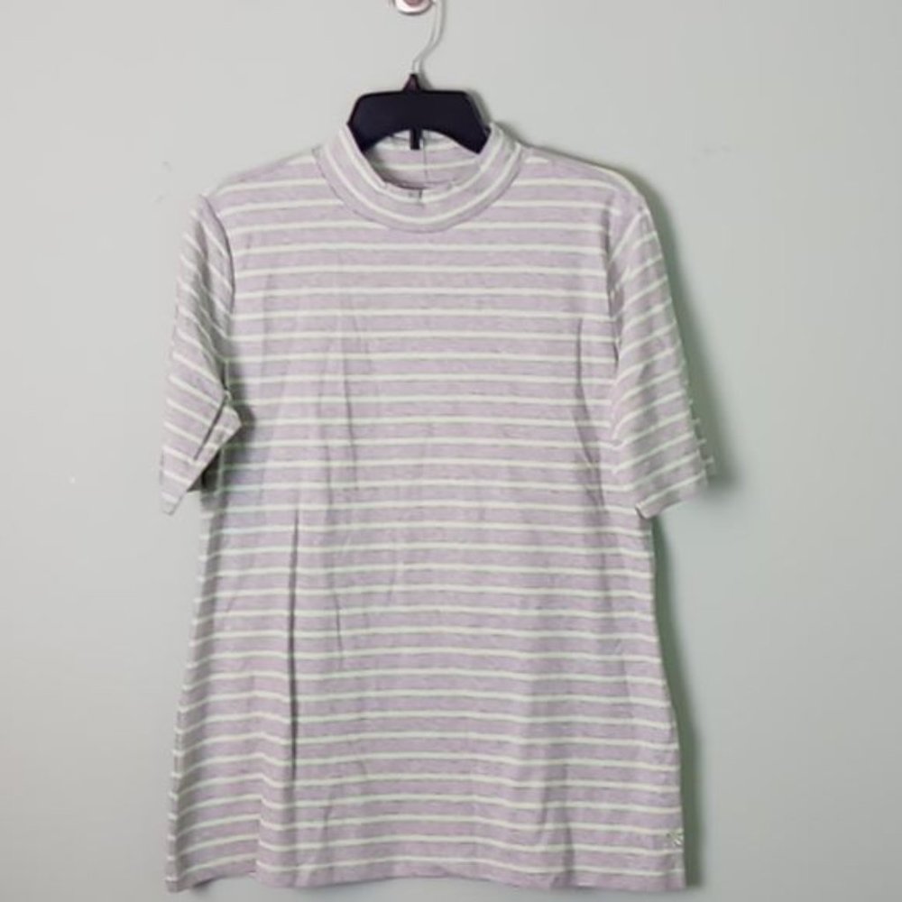 NWT QVC Isaac Mizrahi MOCK NECK KNIT TOP